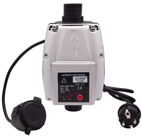 CHM GmbH® Pumpensteuerung Druckschalter für Gartenpumpe mit Druckanzeige,...