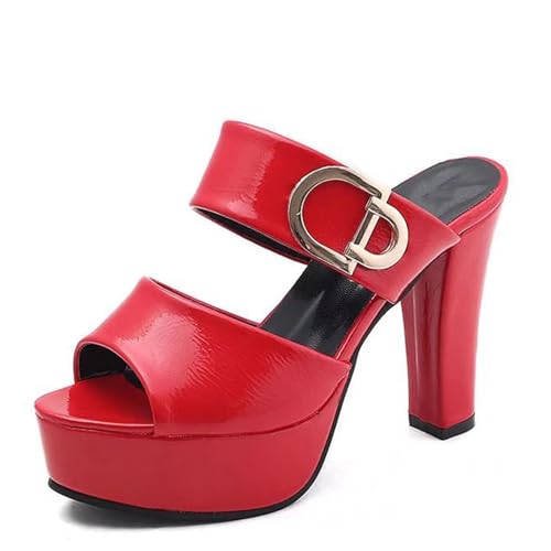 Platform Heels For Women High Strappy Block Chunky Sandals Ankle Strap Sexy Shoes Wedding Dress Open Toe Heels