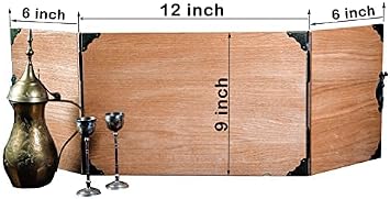Game Master Screen made for Board Role Playing Game - Wooden Handcrafted GM Screen Set - DM Gift Idea - Gifts for Him and Her (Medium 12x9 Foldable, Dungeon Lady)