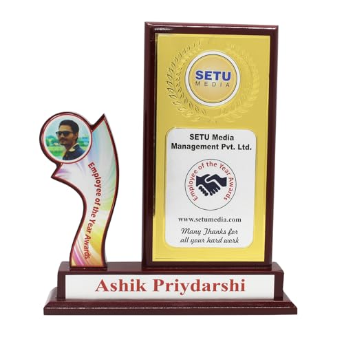 Printed Personalized Gift Wooden Momento Customized Award for Tha...