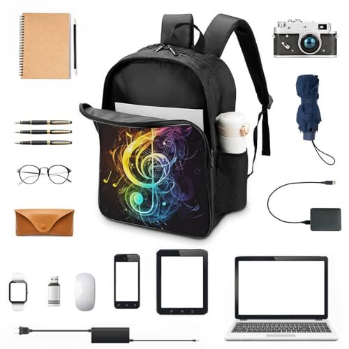 Mochila escolar music note de 40x28x16cm 4