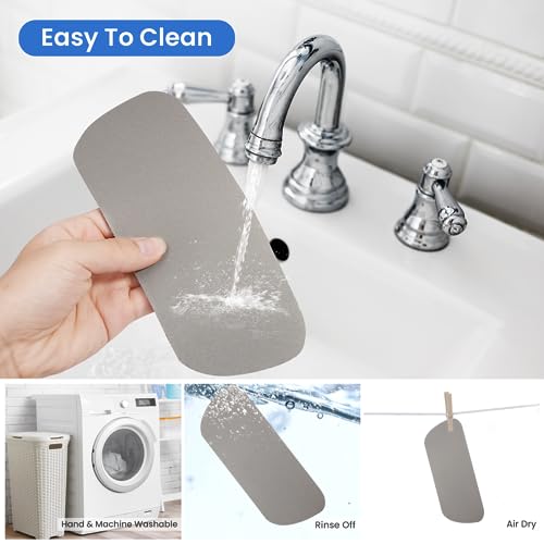 GLACIER FRESH Cuttable Refrigerator Drip Catcher, Water Absorbent Fridge Water Dispenser Drip Tray, Replacement for Whirlpool, GE, Samsung Fridge Accessories, Grey (Rectangular - 2pcs)