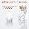 CableCreation Cat6 RJ45 Connectors, 100-PACK Cat6 RJ45 Ends, Ethernet Cable Crimp Connectors UTP Network Plug for Solid Wire and Standard Cable, Transparent #4