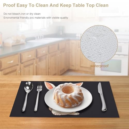 Set de table antidérapant en PVC lavable pour éviter les taches