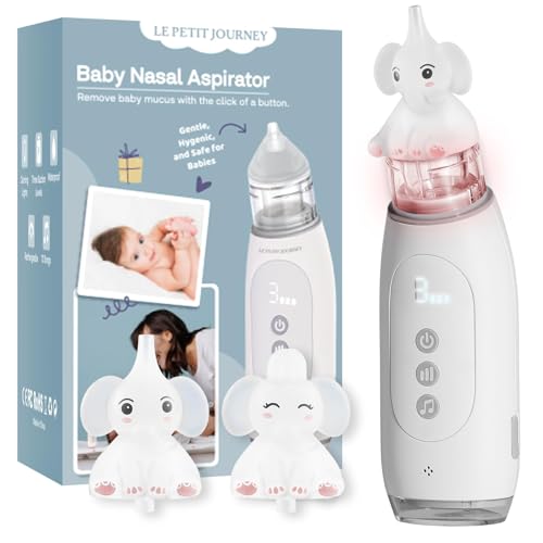 Image of Nasal Aspirator for Baby with Elephant Tip, Electric Baby Nose Sucker, Baby Nasal Aspirator, Nose Sucker for Baby, Nose Suction for Baby, Booger Sucker for Baby & Toddler with Music and Light (Pink)