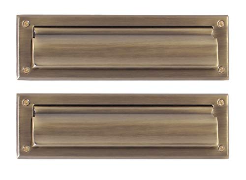 BRASS Accents A07-M0010-609 Mail Slot, 3 5/8" x 13", Antique Brass