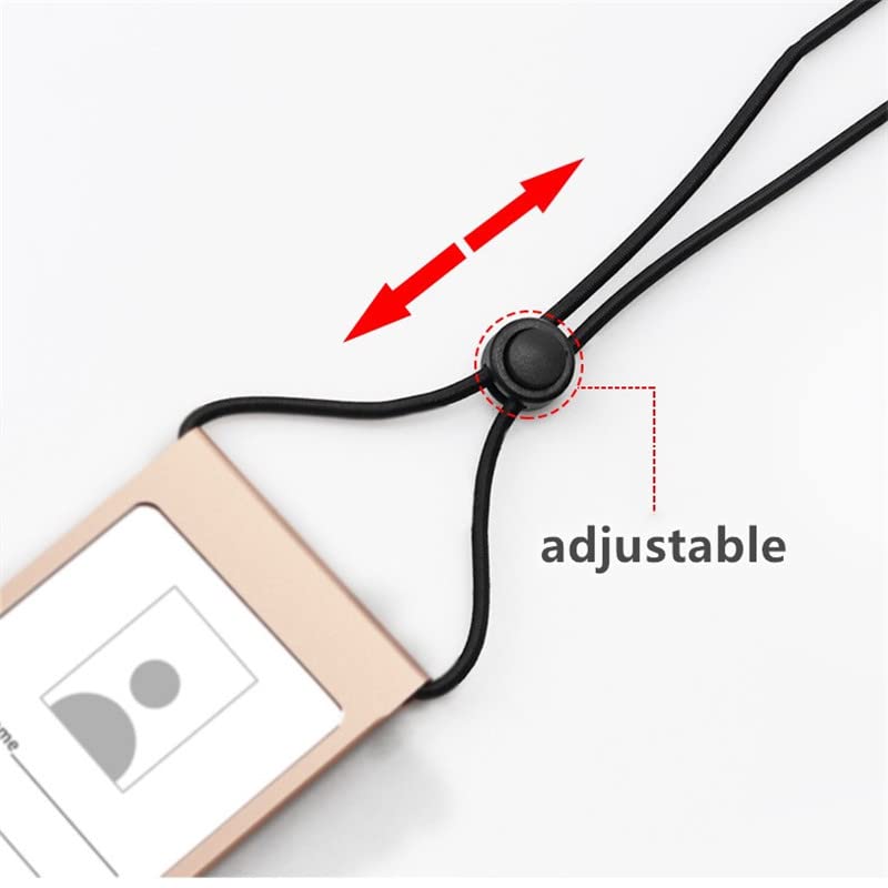 Lanyard-Visitenkartentasche, Kartenhalter mit Umhängeband, Ausweishüllen, 5 Stück, Ausweishüllen, Aluminiumlegierung, Bus-Kreditkartenetui, Mitarbeiter, Student, Name, Umhängeband, Metall, Arbeitsausw