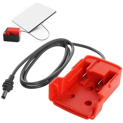 ZynoDrive Starlink Mini Battery Adapter Compatible for Milwaukee M18, Starlink Mini Power Cable for 18V Battery, 18AWG 3.2FT Mil.Waukee 18V Battery Adapter DC Power Cable, Plug and Play, 1M (Red)