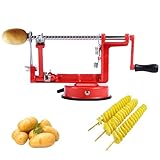 Spiralschneider Kartoffelspirale, 3-in-1 Kartoffelspiralenschneider, Manueller Spiralkartoffelschneider, Edelstahl Spiralschneider für Obst, Kartoffeln, Gurken, Radieschen, Tornado Chips