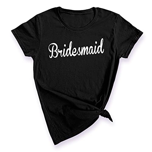 Promotion & Beyond Bridesmaid Wedding Bachelorette Party Women's T-Shirt, L, Black
