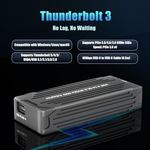 GLOTRENDS ST5115 Enclosure USB4 M.2 NVMe SSD 40Gbps miniatura 3