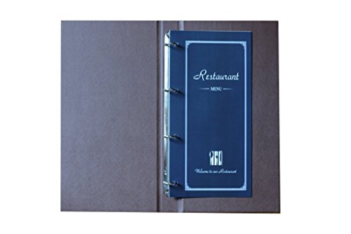 Dark Brown Restaurant/Cafe Custom Leather/Menu Folder/Menu Binder/Menu Cover image 5