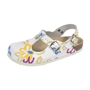 Wörishofer 41710 Werkclogs voor dames, Kleur: zwart/bruin, 39 EU