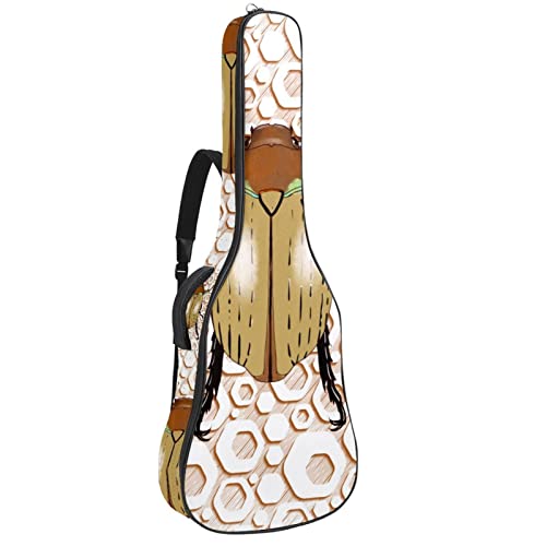 Housse pour guitare acoustique Halloween Noir et blanc 1 cm d’épaisseur Housse de protection étanche pour guitare… - Les Beatles, Paul McCartney, John Lennon, RIngo Starr, George Harrison Housse pour guitare acoustique Halloween Noir et blanc 1 cm d'épaisseur Housse de protection étanche pour guitare…