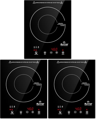 Image of Duxtop Built-in Induction Cooktop, Portable Countertop Burner, Sensor Touch Induction Burner, 170-Minute Timer, Safety Lock, 1800W BT-200T1 /8600BI (Pack of 3)