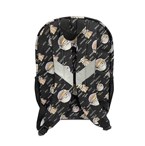 Fast Forward Baby Yoda Backpack For Boys 8-12 Set - Mandalorian Backpack For Boys Bundle With Water Pouch, Stickers, More | Star Wars School Supplies #TOP3