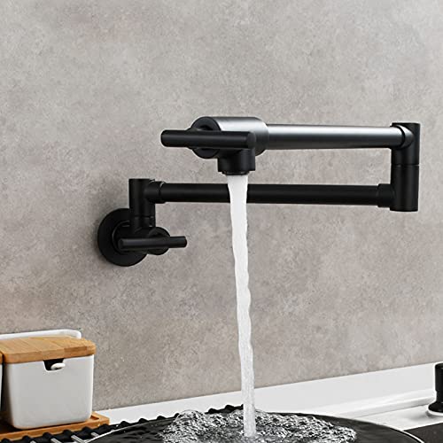 Grifo para cocina de latón macizo de dos manijas y montaje empotrado 2