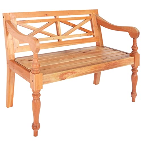 Banc en bois massif d'acajou 98 cm : la solution de rangement pratique pour l'entrée