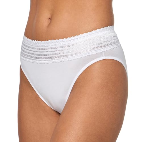 Image of Warner's Women's No Pinching No Problems Dig-free Comfort Waist With Lace Cotton Hi-cut Rt2091p