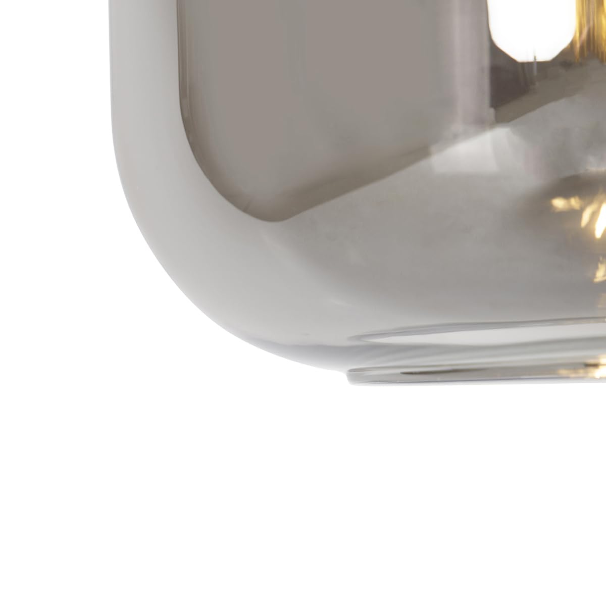 Qazqa Diseño Lámpara colgante inteligente negra con cristal dorado y ahumado con WiFi G95 - Zuzanna/Acero Redonda Adecuado para LED Max. 1 x 4.9 Watt