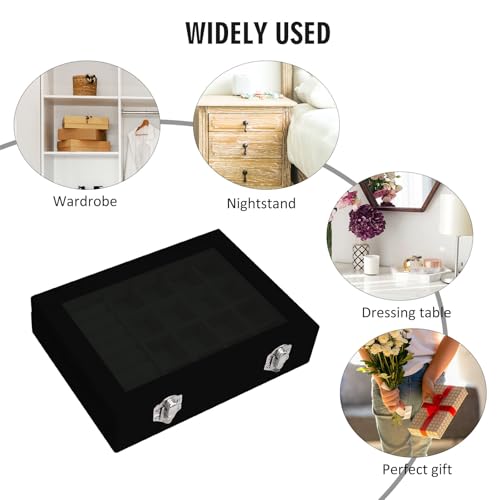 Image of Vicoter Rings Organizer Tray 7 Slots Velvet Jewelry Earring Storage Box