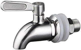 Stainless Steel Beverage Dispenser Replacement Faucet Tap Spigot Fits 5/8 inch Opening for Home Brew Barrel Fermenter Wine Beer Beverage Juice Dispenser (Beverage Dispenser Faucet)