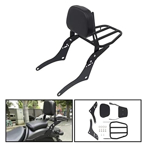 BAIONE Motorcycle Rectangular Backrest Sissy Bar Cushion Pad with Luggage Rack Backrest Cushion for Honda Rebel CMX300 CMX500 CMX 300 500 2017-2020 (CMX500) Cover