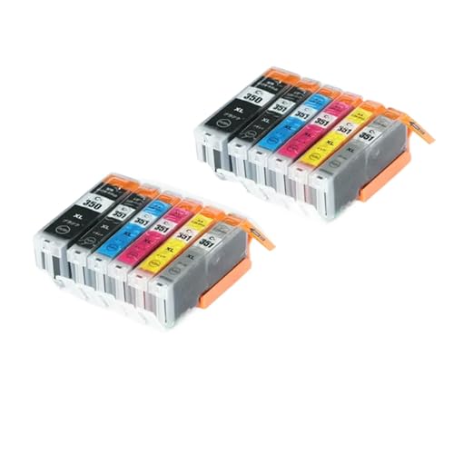 DEFIYAN Cartucho de Tinta Compatible BCI-350XL BCI-350 BCI-351XL BCI-351 para PIXUS MG6330 MG6530 MG6730 7130(2 Sets)