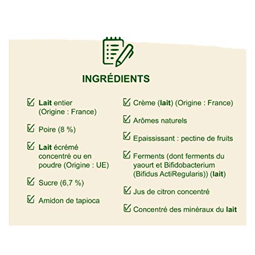 Yaourt Aux Fruits Bifidus Poire Activia Les 4 Pots De - vue 4