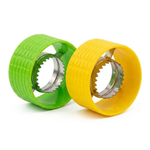 Image of Sweet Corn Cutter with Stainless Steel Blade, Corn Chopper for Kitchen, Durable & Unbreakable Corn Cutter Multicolor (Pack of 1)