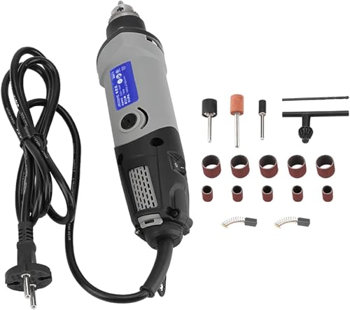 Outil Rotatif Electrique 400W Multifonction Mini Meuleuse Grinder électrique contrôle de vitesse variable pour Poncer Polir Graver Meuler Sculpter UE 220V
