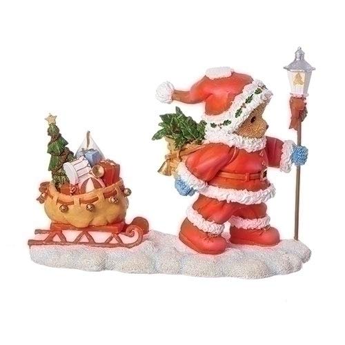 Roman Laterne Santa Teddie Laterne ziehen Schlitten William 13 cm