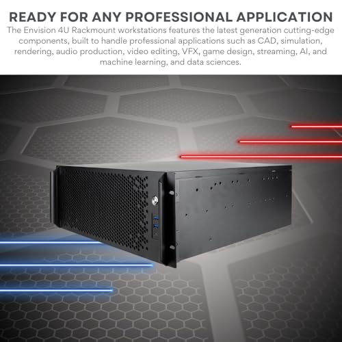 Image of Quiet Rackmount Computer (3.2-5.1GHz Intel Core i9-14900KF CPU, RTX 5080, 64GB DDR5 RAM, 2TB SSD, W11Pro) - 4U Rack Mount Server or Workstation Desktop PC for Home, Business and Gaming