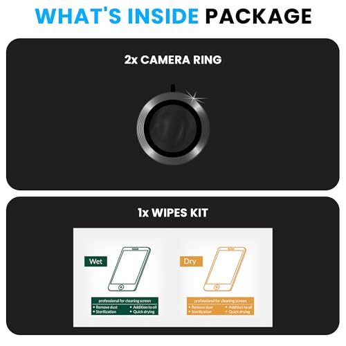 Image of ArmourPro Premium Camera Lens Protector Tempered Glass Compatible For iPhone Air Tough HD Individual Aluminum Alloy Rings 9H Camera Cover, Scratch-Resistant,Camera Lens Protection| Black