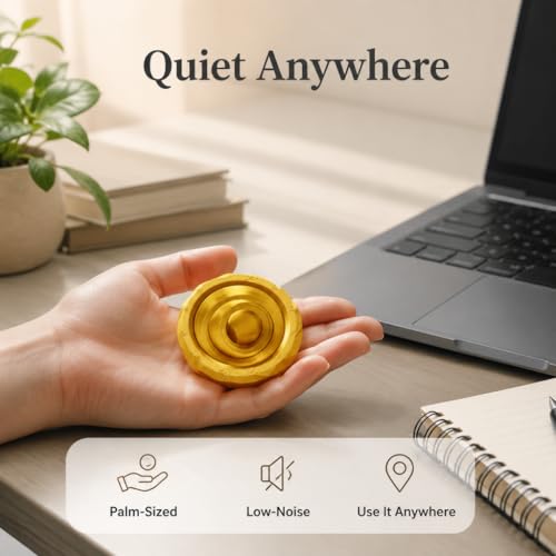 Image of 3D Rotating Gyroscope Sculpture - Sculpted Desktop Decor, Personalized Home Office Gifts for Creative Desk Accessory & Gift