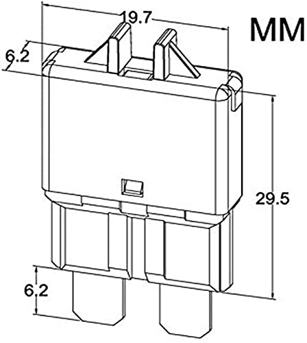 Miniatura 3 de 12V-32V DC Reset Bajo Perfil ATCATO Disyuntor Cuchilla Fusible Reiniciable 5A 1Pack