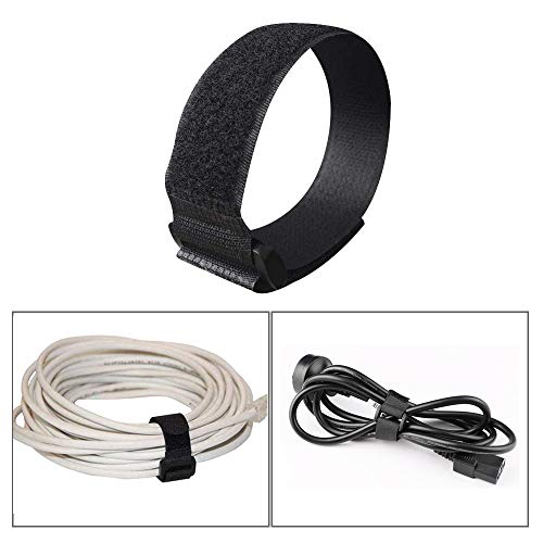 Aiqeer 30 Black Reusable Cable Ties, 20 cm, Nylon & Plastic, Hook & Loop, Multipurpose - Image 4