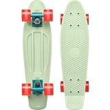 Retrospec Quip Mini Cruiser Adult Skateboard - 22.5in Compact Board with ABEC-7 Bearings & PU Wheels - Waffle Grip Deck for Smooth Riding - Portable 5lb Design