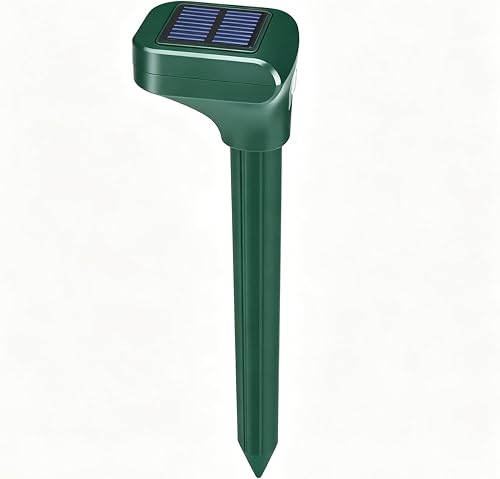 Mole Repellent Solar Powered 8 Pack, Gopher Repellent Ultrasonic Get Rid of Mice