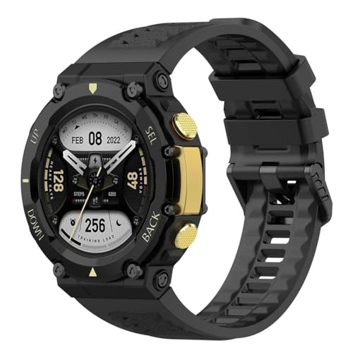 Image of YODI Strap Band Compatible with Amazfit T-Rex 2 Smartwatch Only Soft Silicone | Nylon | Chain | Leather Watch Straps with Installation Adjuster Tool For Amazfit TRex 2
