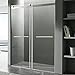 76 x 60 inch Frameless Shower Door, Brushed Nickel, Kahn Water Repellent Glass Shower Door with Seal Strip Parts and Handle | Easy Glide Rollers Sliding | - ANZZI SD-FRLS05802BN