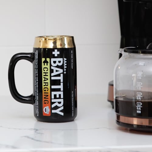 Taza de café divertida BigMouth Inc en forma de batería miniatura 3