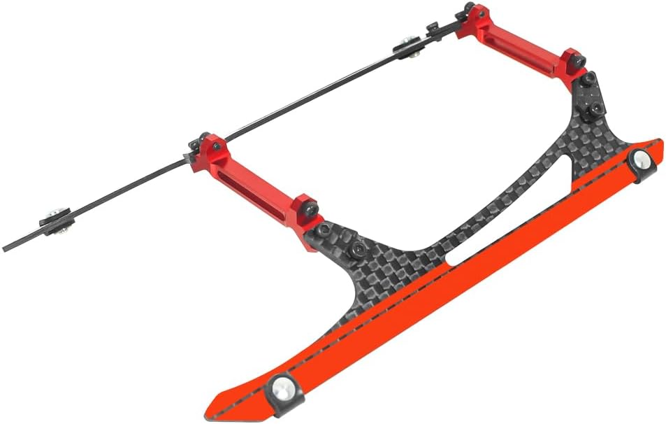 MICROHELI Aluminum/Carbon Fiber Landing Gear (RED) - OMP Hobby M2 V3 PRO