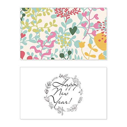 Tarjeta de felicitación con flores ideal para mensajes de Año Nuevo
