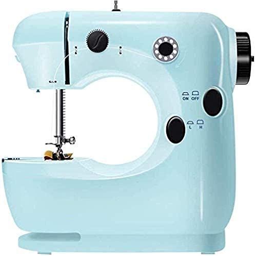 GKJHTED Mini máquina de Coser eléctrica portátil para el hogar, para Principiantes, con Brazo Libre, para Manualidades, Telas, Ropa, Mascotas, actualizada.