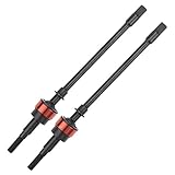 2Pcs Steel Front CVD Drive Shaft Set for 1/10 Axial SCX10 90046 RC Model Crawler Car Red