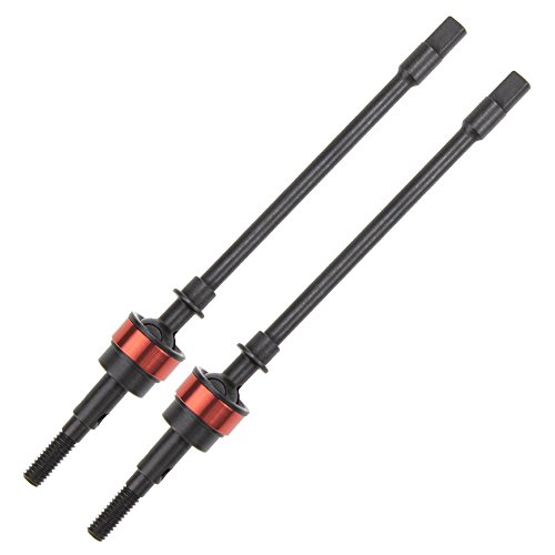 2Pcs Steel Front CVD Drive Shaft Set for 1/10 Axial SCX10 90046 RC Model Crawler Car Red