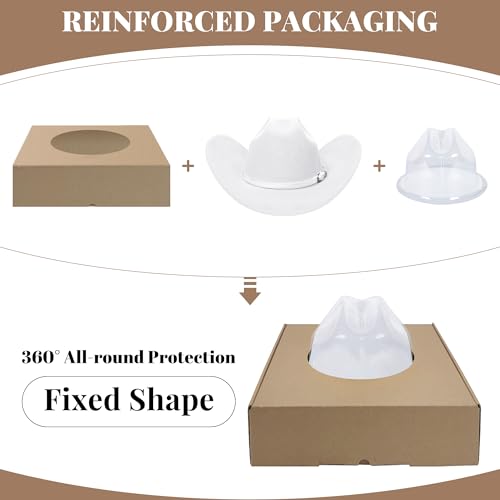 Image of Cowboy Hats for Women and Men with Wide Brim Felt Western Hats for Cowgirls and Cowboys