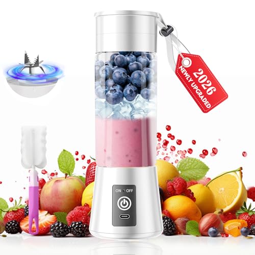 Image of 2026 Newly Upgraded Portable Smoothie Blender - Cordless Personal Blender, 13Oz Juice Cup BAP Free, 20,000Rpm Speed Powerful Blending, Freshly Squeezed in Sports /Office