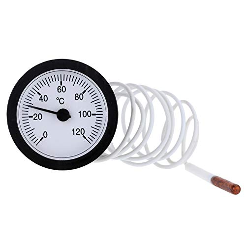 Koueja101 Thermometer Dial Thermometer Capillary Temperature Gauge Water Oil Sensor Measuring Tool